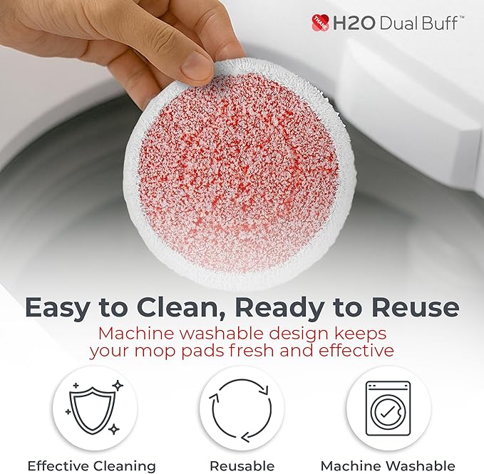 H2O Dual Buff™ Microfibre Scrubbing Replacement Cloth (2 Pack)