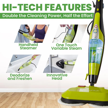 H2O HD® Dual Buff 8-in-1 Steam Cleaner